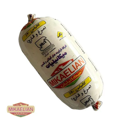 کالباس قارچ ومرغ 600 گرمی 60 درصد میکائیلیان